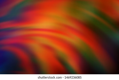 Dark Red vector texture with curved lines. Modern gradient abstract illustration with bandy lines. Colorful wave pattern for your design.