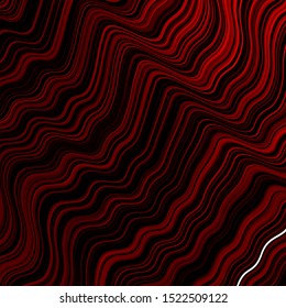 Dark Red vector texture with curved lines. Colorful abstract illustration with gradient lines. A completely new design for your business.