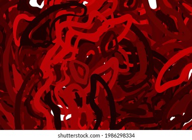 Dark Red vector texture with curved lines. A sample with colorful lines, shapes. Abstract design for your web site.