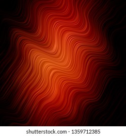 Dark Red vector texture with curves. Abstract illustration with gradient bows. Pattern for websites, landing pages.