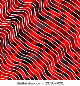 Dark Red vector texture with curves. Abstract illustration with bandy gradient lines. Pattern for busines booklets, leaflets