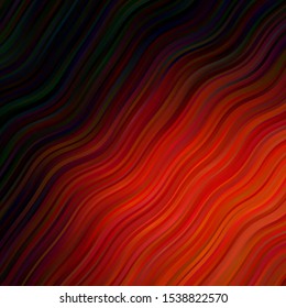 Dark Red vector texture with curves. Abstract illustration with gradient bows. Design for your business promotion.