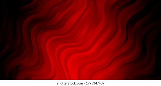 Dark Red vector texture with curves. Abstract illustration with gradient bows. Pattern for commercials, ads.