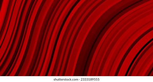 Dark Red vector texture with curves. Abstract illustration with bandy gradient lines. Smart design for your promotions.