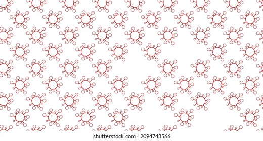 Dark red vector texture with disease symbols. Simple design in abstract style with infection forms. Design for biohazard warning.