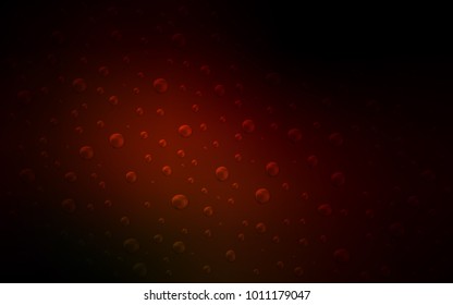 Dark Red vector texture with disks. Modern abstract illustration with colorful water drops. The pattern can be used for aqua ad, booklets.