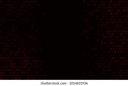 Dark Red vector  texture with disks. Illustration with set of shining colorful abstract circles. Beautiful design for your business natural advert.