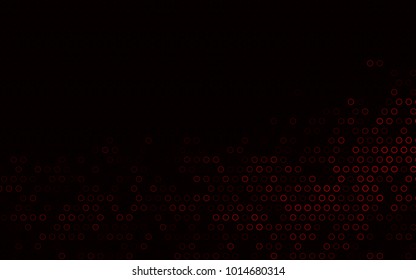 Dark Red vector  texture with disks. Abstract illustration with colored bubbles in nature style. Pattern can be used as texture of water, rain drops.