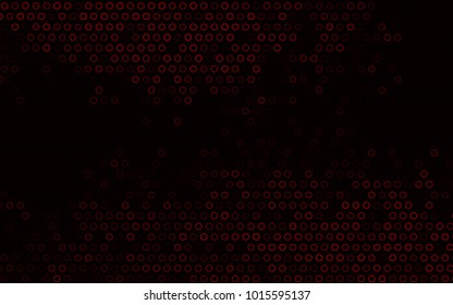 Dark Red vector  texture with disks. Glitter abstract illustration with blurred drops of rain. The pattern can be used for ads, leaflets of liquid.