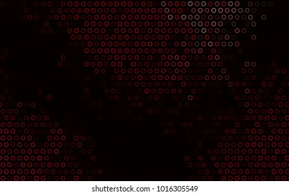 Dark Red vector  texture with disks. Glitter abstract illustration with blurred drops of rain. New design for ad, poster, banner of your website.