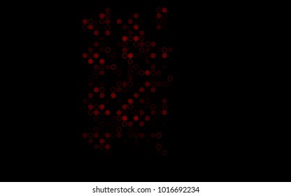Dark Red vector  texture with disks. Blurred bubbles on abstract background with colorful gradient. Completely new template for your brand book.