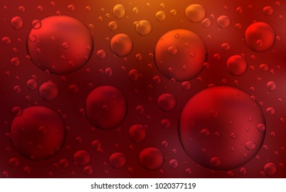 Dark Red vector texture with disks. Blurred decorative design in abstract style with bubbles. Pattern can be used as texture of water, rain drops.