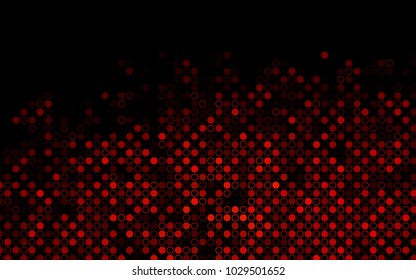 Dark Red vector  texture with disks. Abstract illustration with colored bubbles in nature style. Beautiful design for your business natural advert.