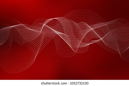 Dark Red vector texture with disks. Illustration with set of shining colorful abstract circles. The pattern can be used for ads, leaflets of liquid.