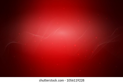 Dark Red vector texture with disks. Abstract illustration with colored bubbles in nature style. Completely new template for your brand book.