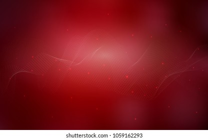 Dark Red vector texture with disks. Blurred bubbles on abstract background with colorful gradient. Pattern can be used as texture of water, rain drops.