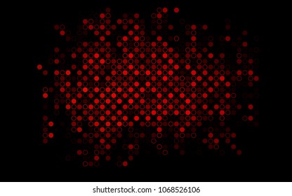 Dark Red vector  texture with disks. Beautiful colored illustration with blurred circles in nature style. New design for ad, poster, banner of your website.