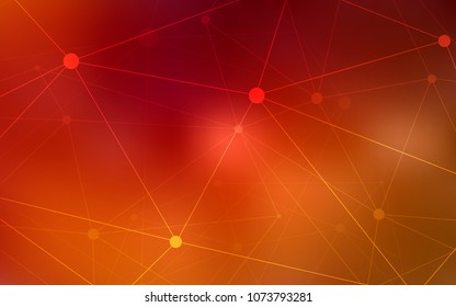 Dark Red vector texture with disks, lines. Decorative design in abstract style with triangle structure. Pattern can be used as texture of wallpapers.