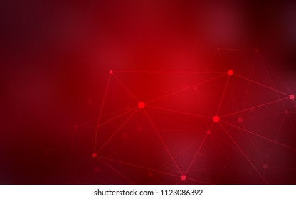 Dark Red vector texture with disks, lines. Colorful illustration with circles and lines in futuristic style. Pattern can be used for ads, leaflets.