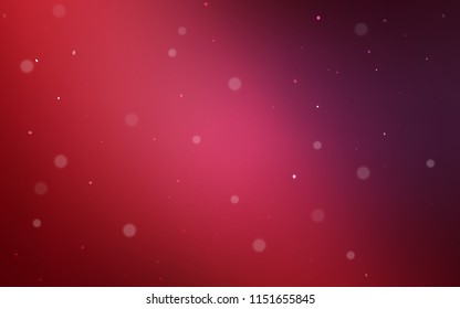 Dark Red vector texture with disks. Modern abstract illustration with colorful water drops. Pattern can be used for futuristic ad, booklets.