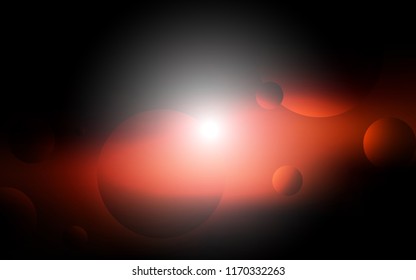 Dark Red vector texture with disks. Glitter abstract illustration with blurred drops of rain. Beautiful design for your business advert.