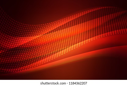 Dark Red vector texture with disks, lines. Colorful illustration with circles and lines in futuristic style. Pattern for trendy fabric, wallpapers.