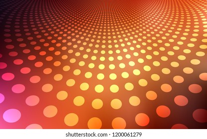 Dark Red vector texture with disks. Modern abstract illustration with colorful water drops. Pattern can be used for beautiful websites.