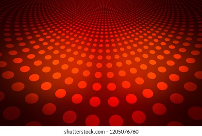 Dark Red vector texture with disks. Modern abstract illustration with colorful water drops. Beautiful design for your business advert.