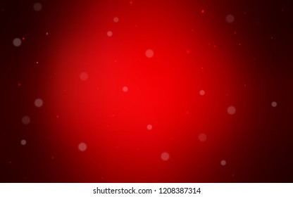 Dark Red vector texture with disks. Blurred decorative design in abstract style with bubbles. Pattern can be used for beautiful websites.