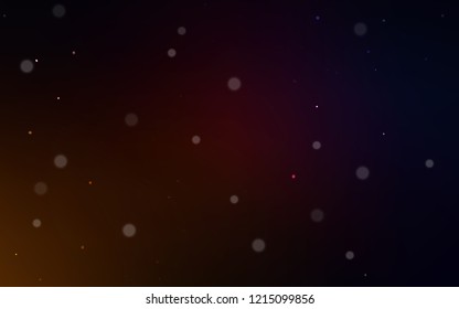 Dark Red vector texture with disks. Abstract illustration with colored bubbles in nature style. New design for ad, poster, banner of your website.