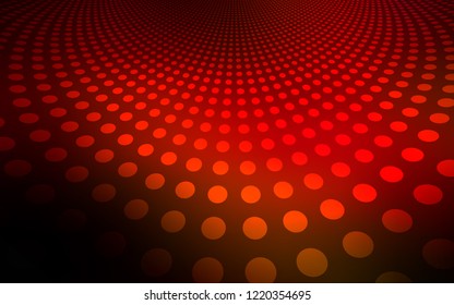 Dark Red vector texture with disks. Modern abstract illustration with colorful water drops. Pattern can be used for beautiful websites.