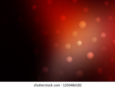 Dark Red vector texture with disks. Illustration with set of shining colorful abstract circles. The pattern can be used for beautiful websites.