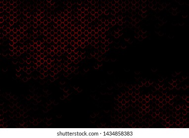 Dark Red vector texture with disks. Illustration with set of shining colorful abstract circles. Completely new template for your brand book.