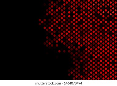 Dark Red vector texture with disks. Blurred decorative design in abstract style with bubbles. Pattern for ads, leaflets.
