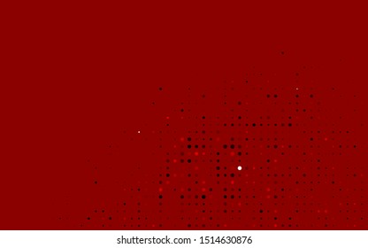 Dark Red vector texture with disks. Blurred decorative design in abstract style with bubbles. Pattern for ads, leaflets.