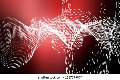 Dark Red vector texture with disks. Illustration with set of shining colorful abstract circles. Pattern can be used as texture of water, rain drops.