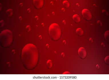 Dark Red vector texture with disks. Blurred bubbles on abstract background with colorful gradient. Beautiful design for your business natural advert.
