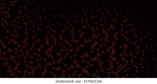 Dark Red vector texture with disks. Abstract decorative design in gradient style with bubbles. Pattern for business ads.