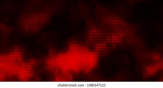 Dark Red vector texture with disks. Abstract decorative design in gradient style with bubbles. Pattern for wallpapers, curtains.