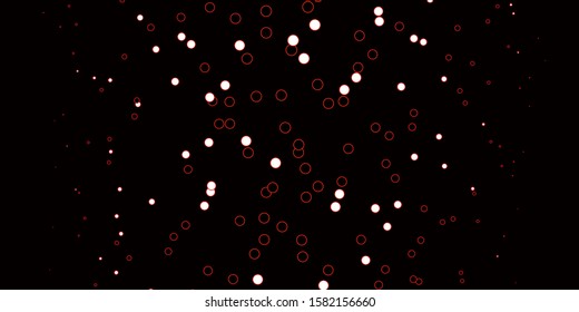 Dark Red vector texture with disks. Illustration with set of shining colorful abstract spheres. Design for your commercials.