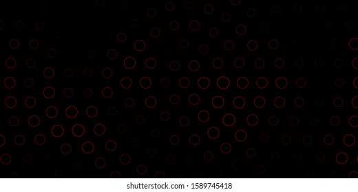 Dark Red vector texture with disks. Colorful illustration with gradient dots in nature style. Pattern for wallpapers, curtains.