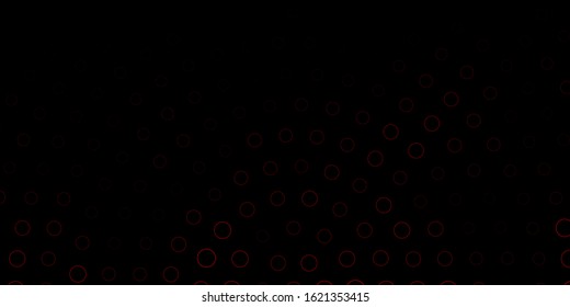 Dark Red vector texture with disks. Colorful illustration with gradient dots in nature style. Pattern for wallpapers, curtains.