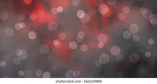 Textura vectorial rojo oscuro con discos. Discos de colores abstractos en un fondo de degradado simple. Diseño para sus comerciales.