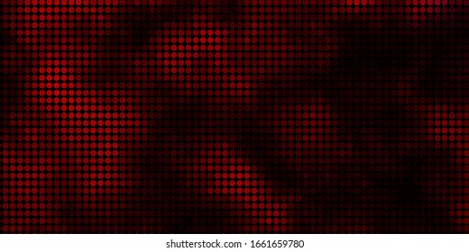 Dark Red vector texture with disks. Colorful illustration with gradient dots in nature style. New template for a brand book.