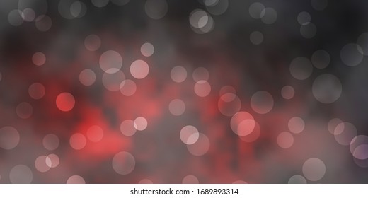 Dark Red vector texture with disks. Abstract colorful disks on simple gradient background. Design for your commercials.