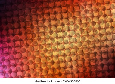 Dark Red vector texture with disks. Glitter abstract illustration with blurred drops of rain. Pattern for futuristic ad, booklets.