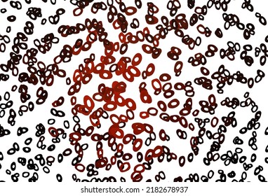 Dark Red vector texture with disks. Abstract illustration with colored bubbles in nature style. Pattern for beautiful websites.