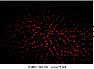 Dark Red vector texture with disks. Beautiful colored illustration with blurred circles in nature style. Template for your brand book.