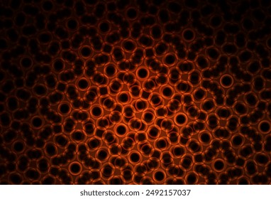 Dark Red vector texture with disks. Blurred bubbles on abstract background with colorful gradient. Pattern for ads, leaflets.