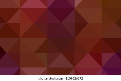 Dark Red vector texture with gradient triangles. A sample with polygonal shapes. Polygonal design for your web site.